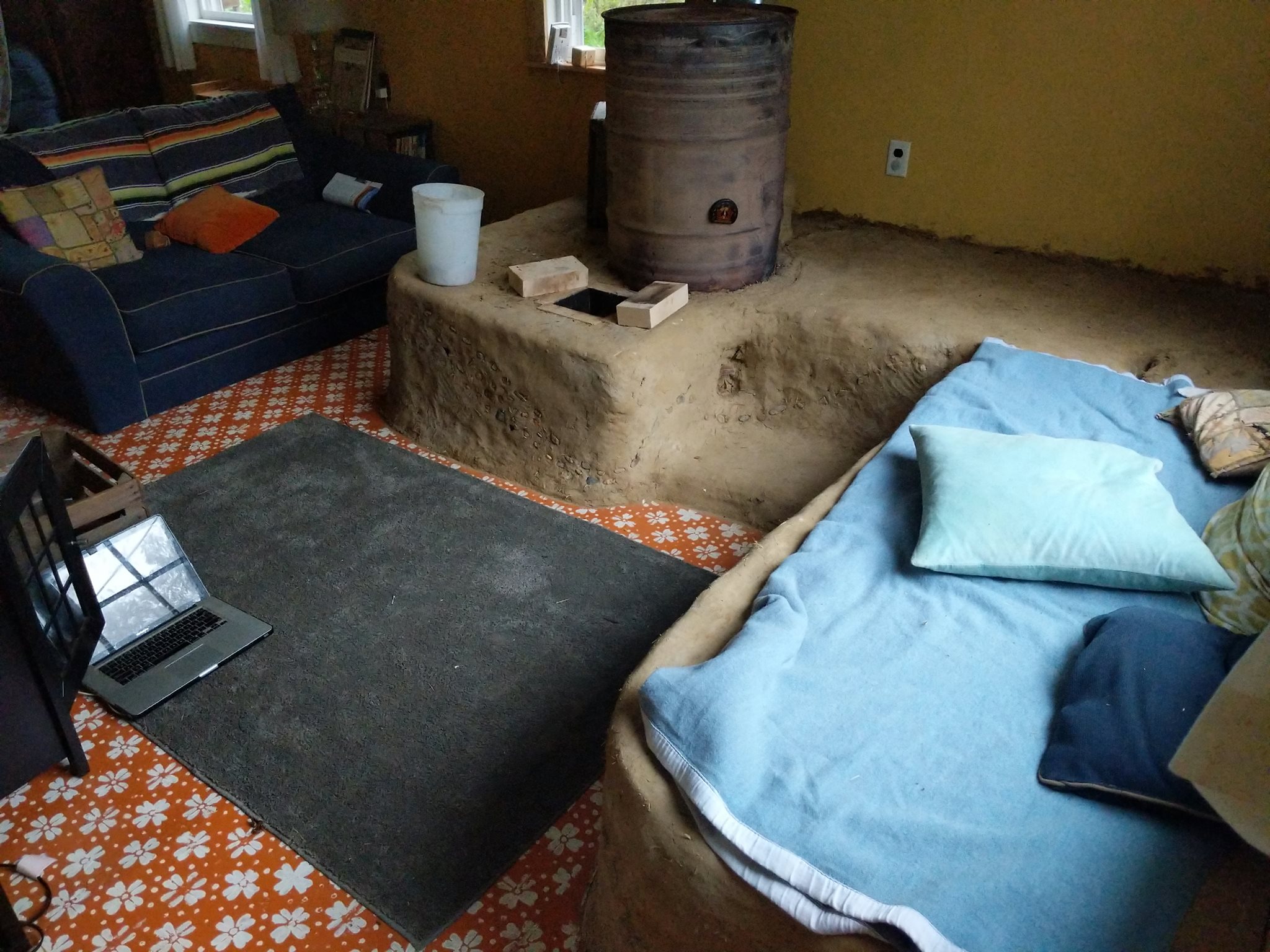 Finished Rocket Mass Heater