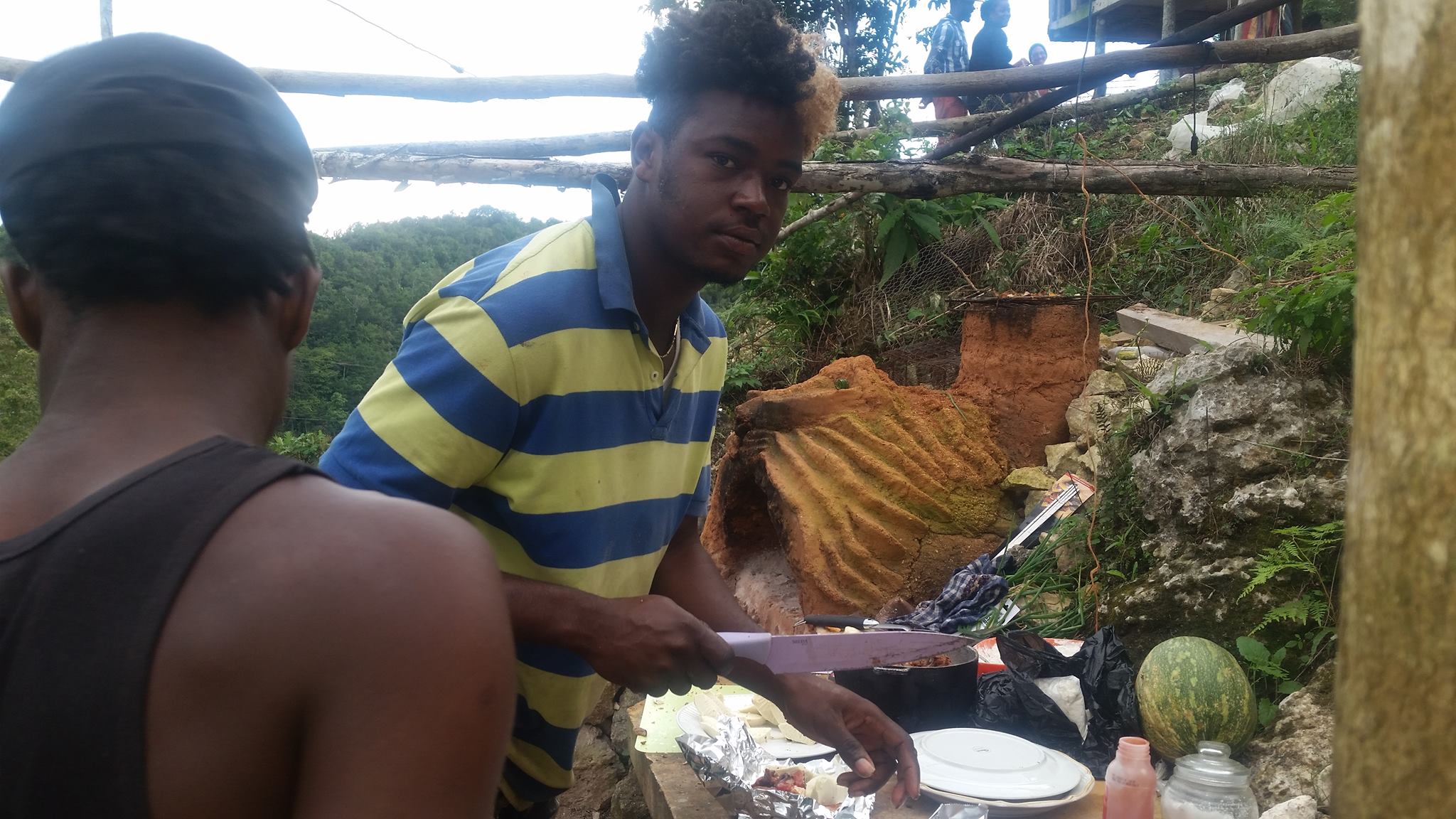 Cooking in the Cob Outdoor Kitchen