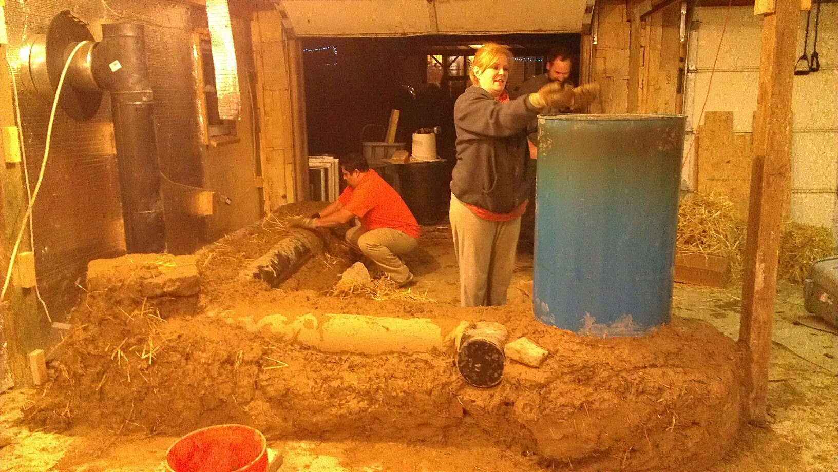 Test Firing of Rocket Mass Heater