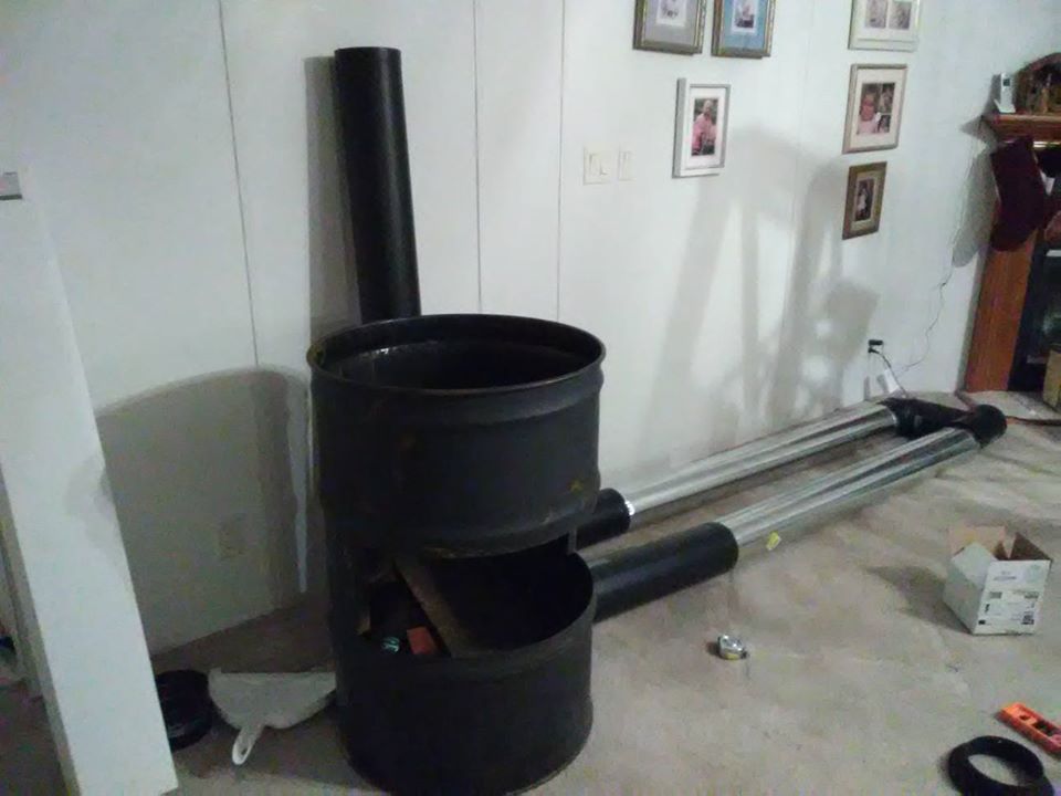 Cottage Rocket Stove Pipe