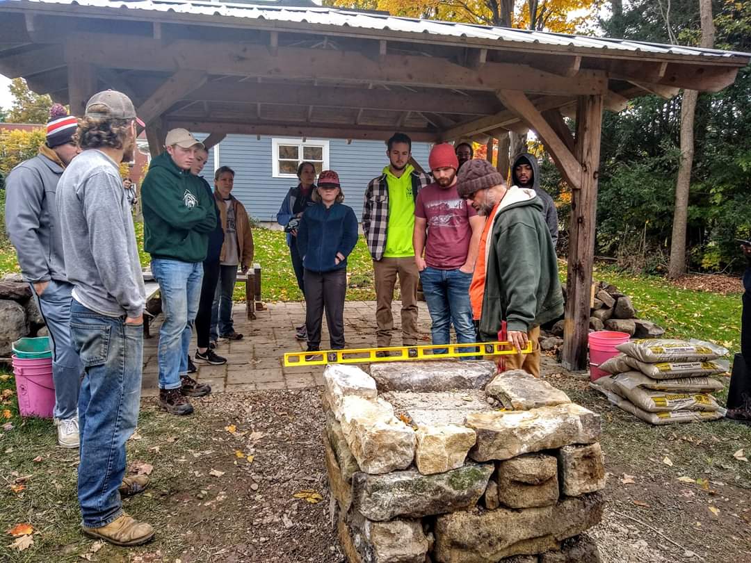 Foundation for Hiram Earthen Cob Oven