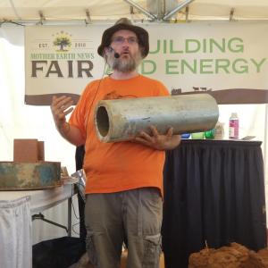 Uncle Mud talking about Rocket Mass Heaters