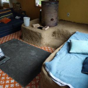 Finished Rocket Mass Heater